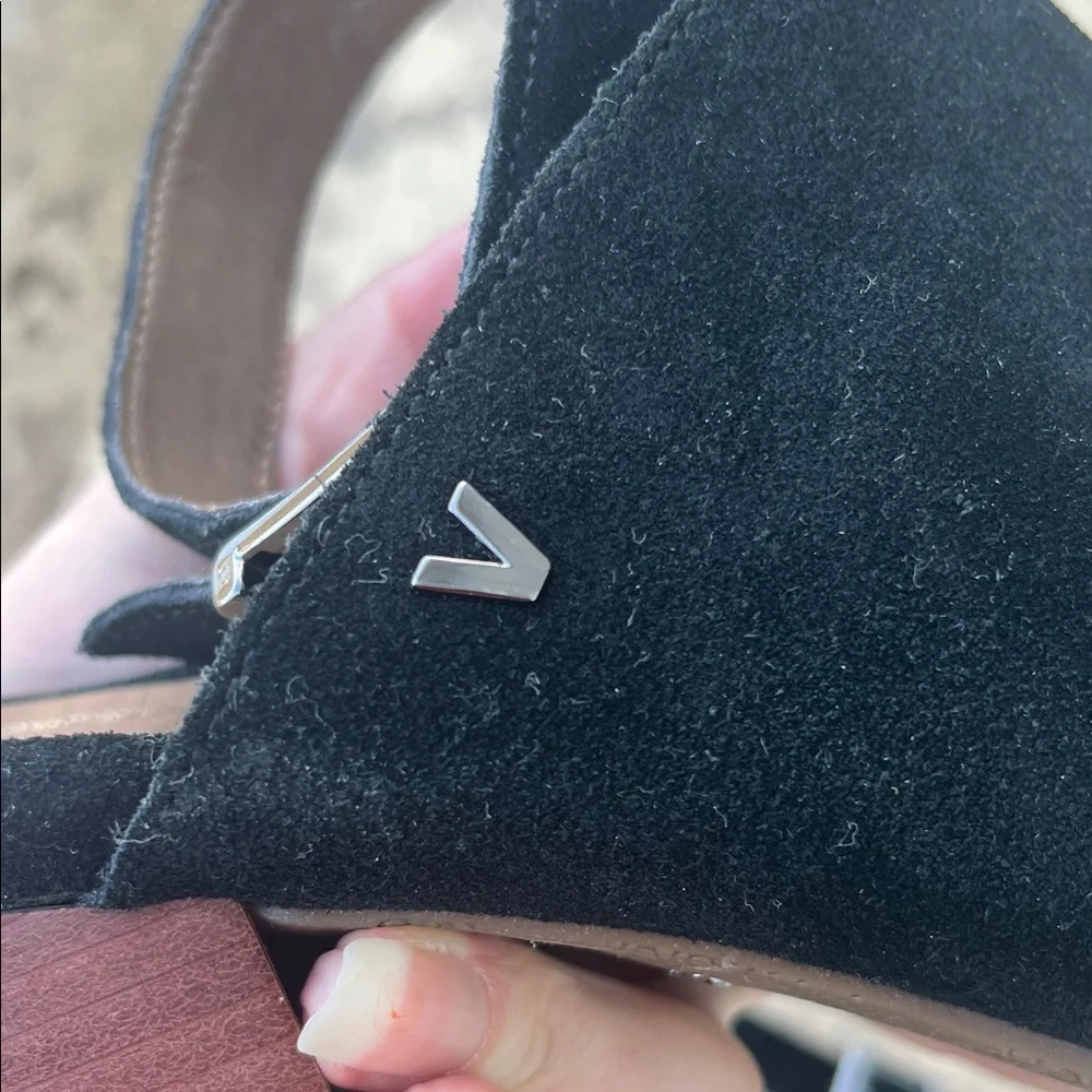 Vionic Black Suede Block Heel Sandals - Picture 6 of 16